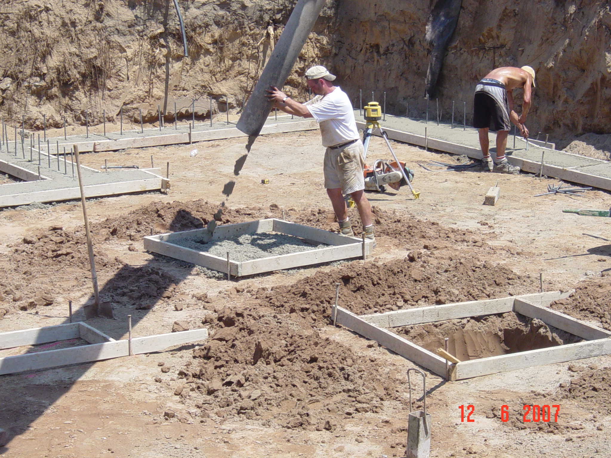 D Pouring footings