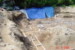 C Footing construction