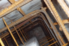 G Foundation reinforced with hand tied rebar